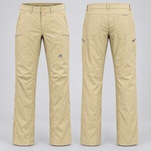 Eddie Bauer First Ascent Guide Pants Mens 35/34 Tan  Hiking Outdoor Stretch